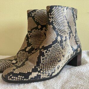 Madewell Snakeskin Print Leather Boots
